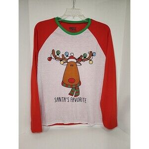 Briefly Stated Large Reindeer Santas Favorite Long Sleeve Shirt
